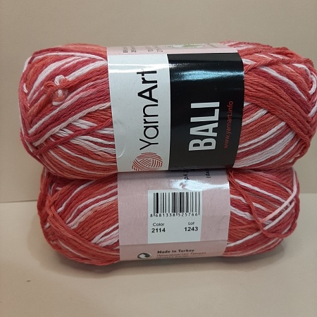 Пряжа Yarn Art Bali 2114 красно-розовый
