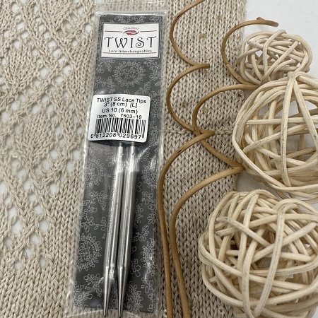 Спицы для вязания Спицы съёмные 8 см 6 мм, металл