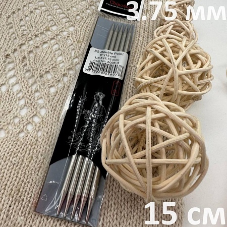 Спицы для вязания спицы чулочные металл 15 см 3,75 мм ChiaGoo