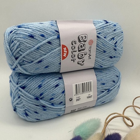 Пряжа Yarn Art Baby color (бэби) 207 голубой