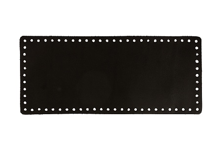 Аксессуары для сумок Донце для вязаной сумки прямоугольное, кожа 1 шт. № 001 чёрный