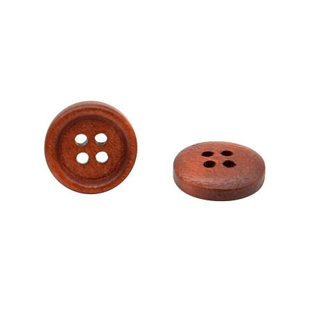 Пуговицы W01 Пуговица деревянная 32L (20мм) 4прокола (Brown1 (коричневый1))
