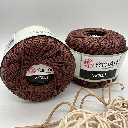 Пряжа YarnArt Violet 077 т. коричневый