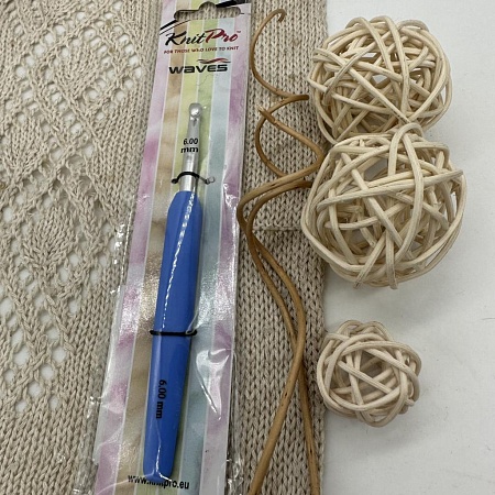 Крючки для вязания Крючок 6,0 с эргономичной ручкой серебро/колокольчик