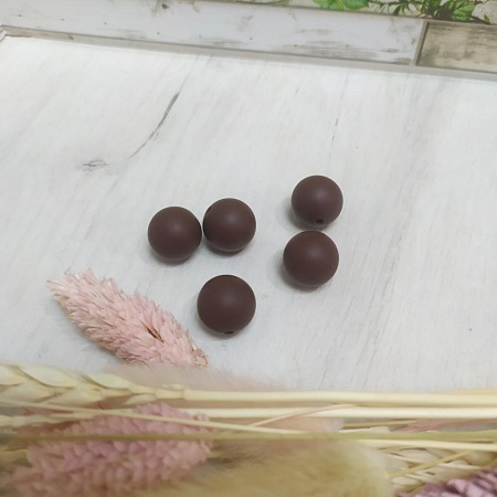 Бусины Шоколадный 15 мм