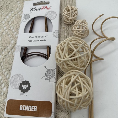 Спицы для вязания Ginger спицы круговые 4.5 мм 100 см