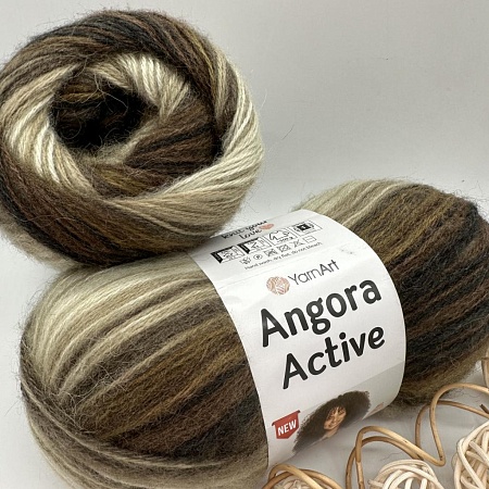 Пряжа Angora Active 849 серо - коричневый