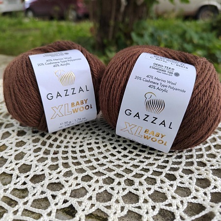 Пряжа Gazzal Baby Wool XL 807 корич