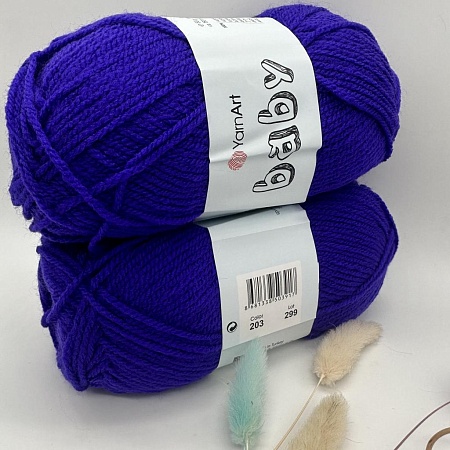 Пряжа Yarn Art Baby (бэби) 203 ярко-фиолетовый