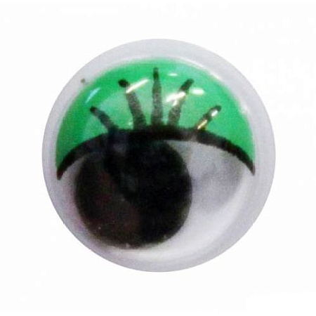 Аксессуары для кукол TEY-019 Глаза бегающие с цветным веком для игрушек 8мм (зеленый) (цена за 1 шт)