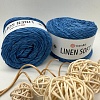 Пряжа Linen Soft лен, вискоза, хлопок 7318 синева
