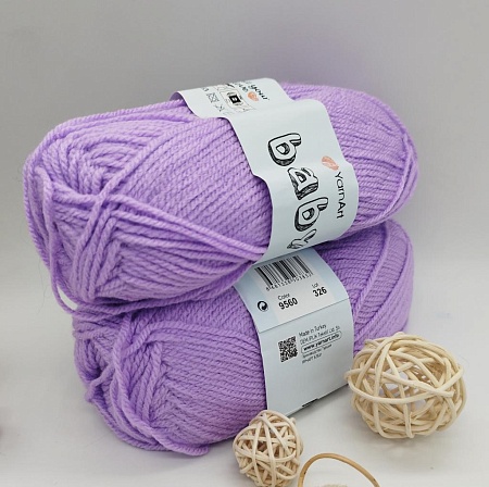 Пряжа Yarn Art Baby (бэби) 9560 нежная сирень