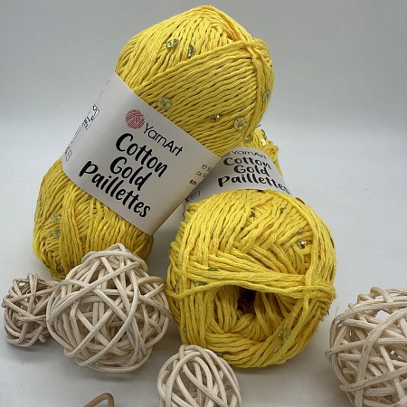 Пряжа Cotton Gold Pailletes 7106