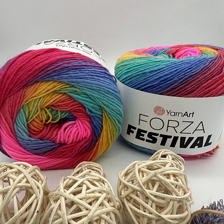 Пряжа Forza Festival 2915 детская радуга