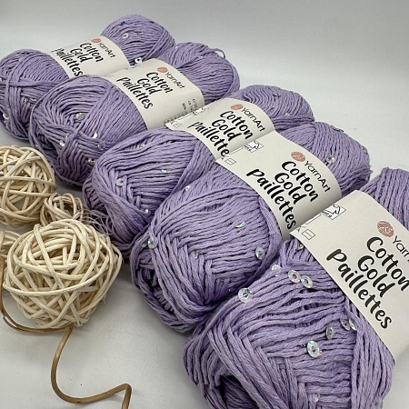 Пряжа Cotton Gold Pailletes 7116