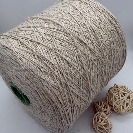 Пряжа в бобинах Supremo (кашемир+шелк), натуральный белый меланж Цена за 10 гр