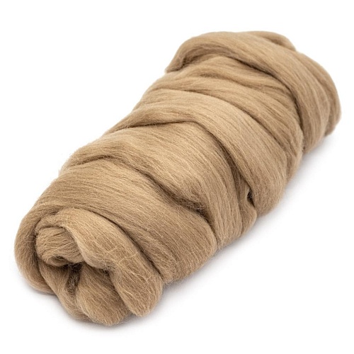 Творчество Лента для валяния полутонкая, 100% шерсть, 50гр (005 БЕЖЕВЫЙ)