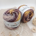 Пряжа Linen Soft лен, вискоза, хлопок 7415 анютины глазки