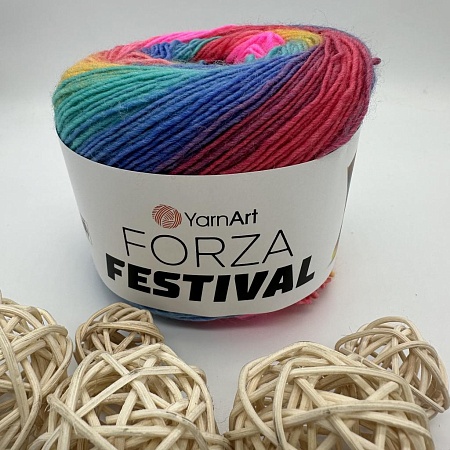 Пряжа Forza Festival 2915 детская радуга