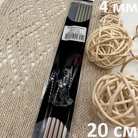 Спицы для вязания спицы чулочные металл 20 см 4 мм ChiaGoo