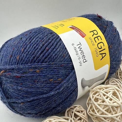 Пряжа Regia Tweed 6-fadig 00052 джинсовый твид