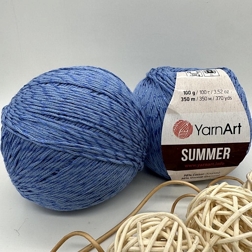 Пряжа YarnArt Summer 26 голубой бархат