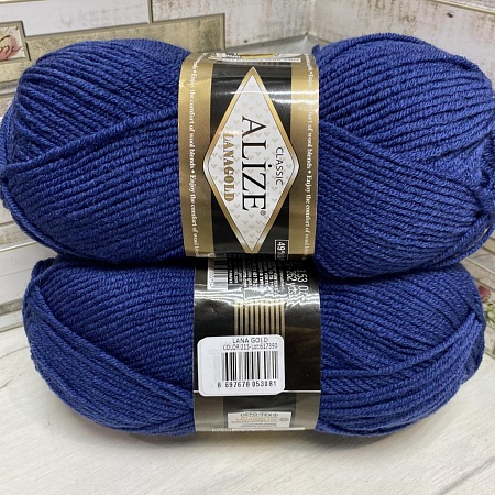 Пряжа Lana Gold 215 синий