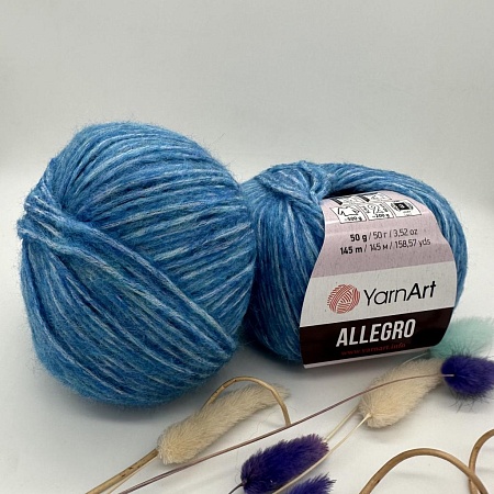 Пряжа Allegro 708 меланж сине-голубой
