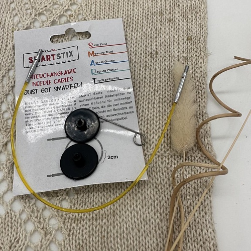 Спицы для вязания Тросик для съемных спиц SmartStix 20 см (длина спиц 40) желтый