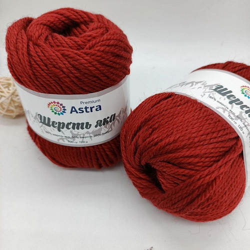 Пряжа Шерсть яка (Yak wool) (25 темно-красный)