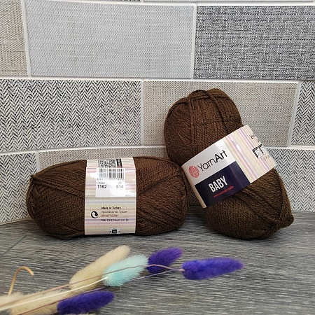 Пряжа Yarn Art Baby (бэби) 1182 горький шоколад
