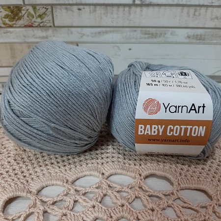 Пряжа YA Baby Cotton 452 серый