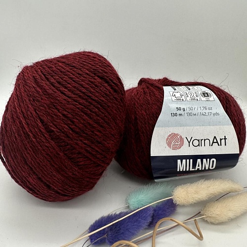 Пряжа Milano 856 бордо