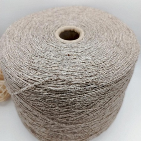 Пряжа в бобинах Himalaya як, шелк. Цвет бежевый меланж. Цена указана за 10гр