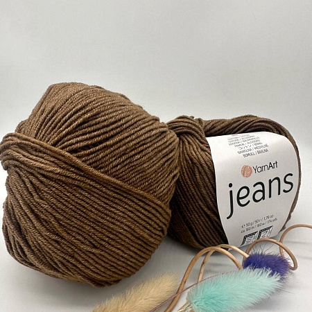 Пряжа YarnArt Jeans 40 коричневый
