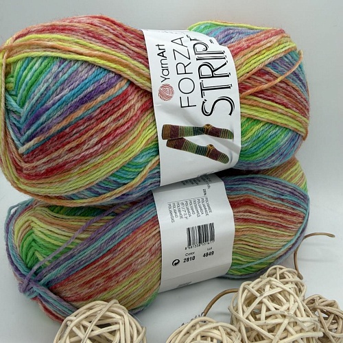 Пряжа Yarn Art Forza Stripe 2810