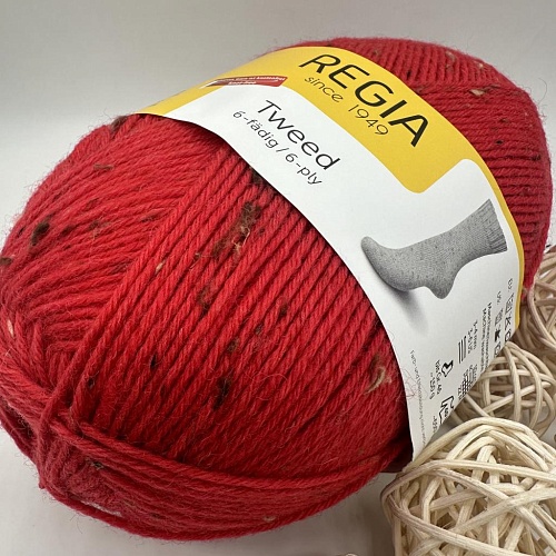Пряжа Regia Tweed 6-fadig 00030 томатный твид
