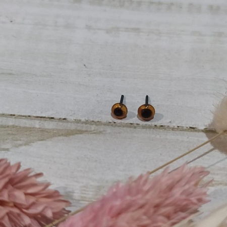 Творчество Глаза кукольные стеклянные 4 мм,(коричневые) за 1 пару
