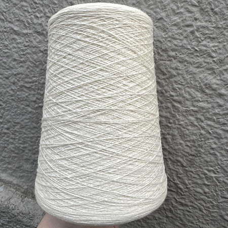 Пряжа в бобинах Biagioli Modesto Cashmere цвет 100006 Bianco Natur. Цена за 10гр