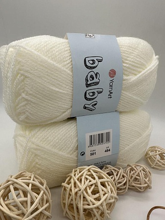 Пряжа Yarn Art Baby (бэби) 501 белый