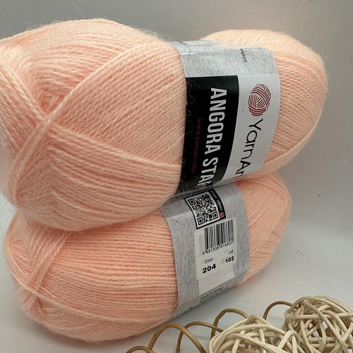 Пряжа Angora star 204 персик
