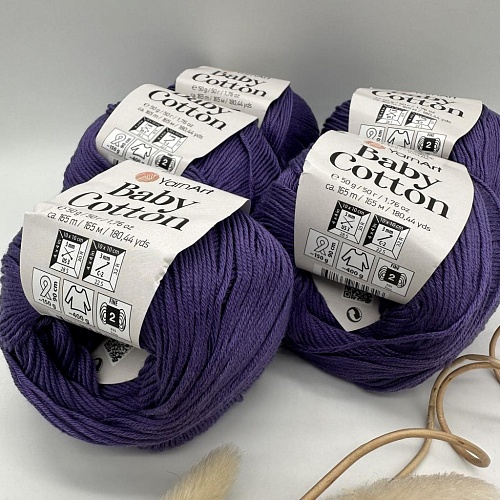 Пряжа YA Baby Cotton 455 фиолет