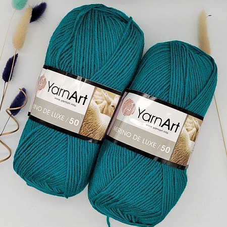 Пряжа Merino de luxe 50 11448 бирюзовый