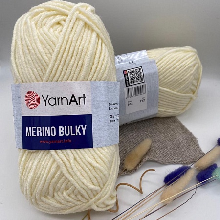 Пряжа Merino Bulky 502 молочный