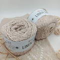 Пряжа Linen Soft лен, вискоза, хлопок 7304 молочный коктейль