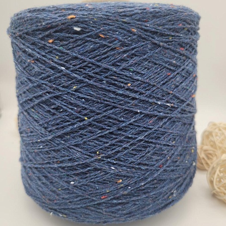 Пряжа в бобинах TweedWool синий