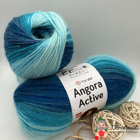 Пряжа Angora Active 845 бирюзовый