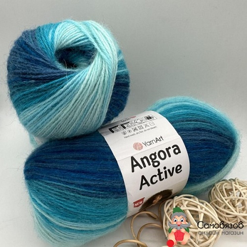 Пряжа Angora Active 845 бирюзовый