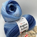 Пряжа Angora Active 842 сине - голубой