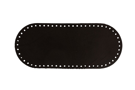 Аксессуары для сумок Донце для вязаной сумки овальное, кожа 1 шт. № 001 чёрный